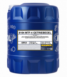 MANNOL 8104 MTF-4 GL4 75W80 Синт. трансмиссионное масло 20л. TOYOTA JWS 227
