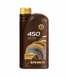 PEMCO 450 ATF  AISIN WARNER JWS 3309 1L Универсальное всесезонное трансмиссионное высоковязкое синтетическое масло для АКП