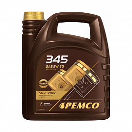 PEMCO 345 5W30 API SN/CH-4 ACEA C2/C3 5L Универсальное ester-содержащее синтетическое моторное масло